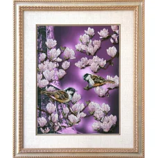 41013 Залит лучами розового цвета. Набор для вышивки бисером Краса и творчество