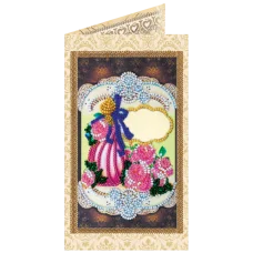 АО-123 Подарок для любимой. Набор-открытка для вышивки бисером Абрис Арт