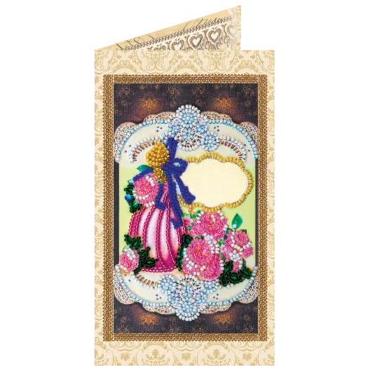 АО-123 Подарок для любимой. Набор-открытка для вышивки бисером Абрис Арт