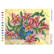 А4Н_327 БК-4110 Букет лилий. Схема для вышивки бисером ТМ Virena 