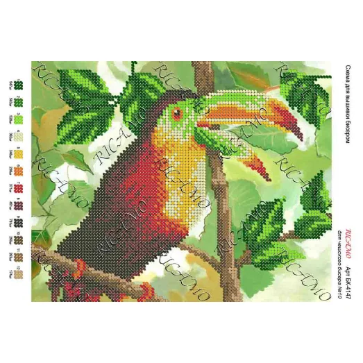 А4Н_313 БК-4147 Жако. Схема для вышивки бисером ТМ Virena 