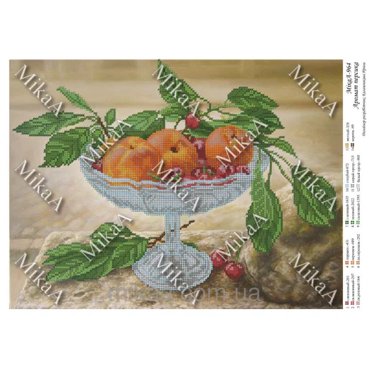 МИКА-0964 (А3) Аромат персика. Схема для вышивки бисером