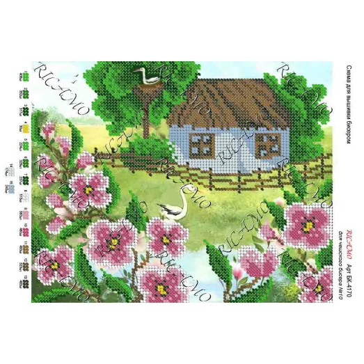 А4Н_303 БК-4170 Дом. Схема для вышивки бисером ТМ Virena