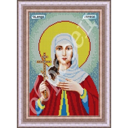 Св 42. Икона Святой Ларисы бисером.