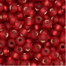 97070м Бисер Preciosa ярко-красный матовый с блестящим прокрасом