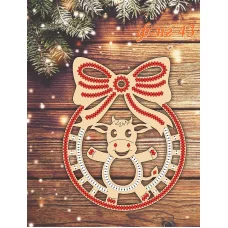 Ф-НГ-43  Заготовка на фанере Новогодняя игрушка для вышивки. ТМ Фея Вышивки