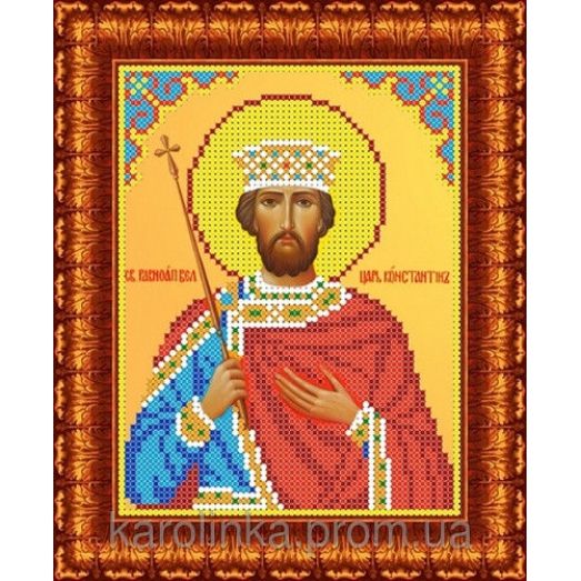 КБИ-5022 Икона Св. Царь Константин. Схема для вышивки бисером. Каролинка ТМ