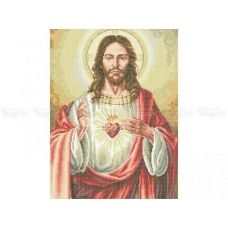 20-206 (40*60) Сердце Иисуса. Схема для вышивки бисером Бисерок