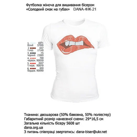 ДАНА-ФЖ-021 Футболка женская "Сладкий вкус на губах"