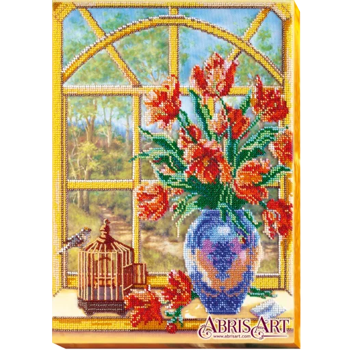 АВ-456 За окном весна. Набор для вышивки бисером. Абрис Арт