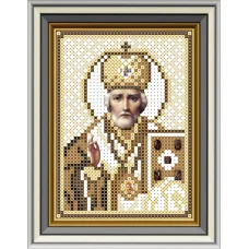 МК-009 Николай Чудотворец (сепия) Схема для вышивки бисером ТМ КО