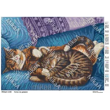 МИКА-1100 (А3) Коты на диване. Схема для вышивки бисером