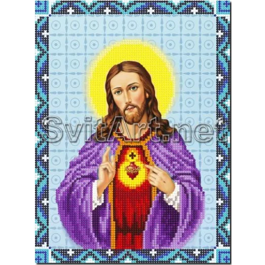 SI-693(А4) Образ Спасителя. Схема для вышивки бисером Свит Арт
