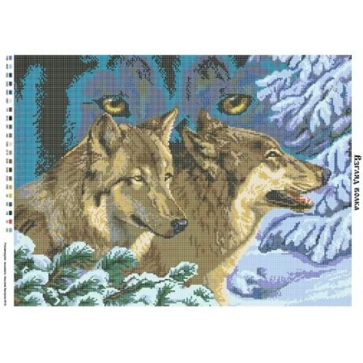 ЧВ-7008 Взгляд волка. Схема для вышивки бисером. Бисерок