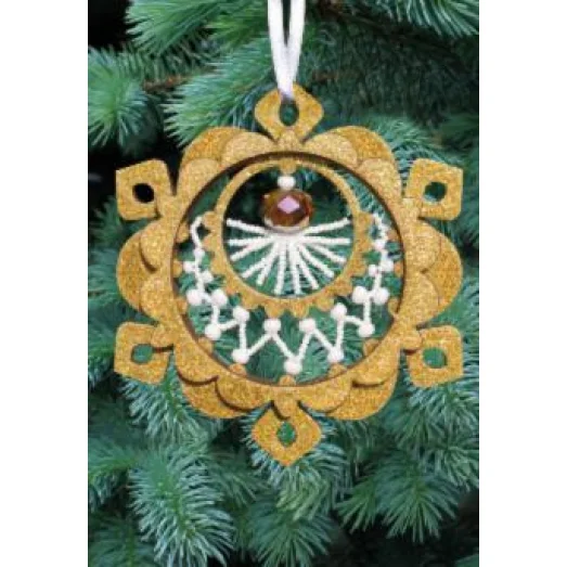 F-090 Снежинка. Набор с фанерной заготовкой ТМ Чаривна Мить