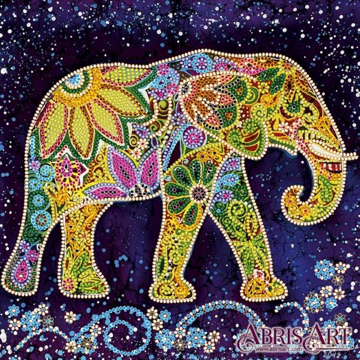 АС-498 Индийский слон. Схема на художественном холсте Абрис Арт