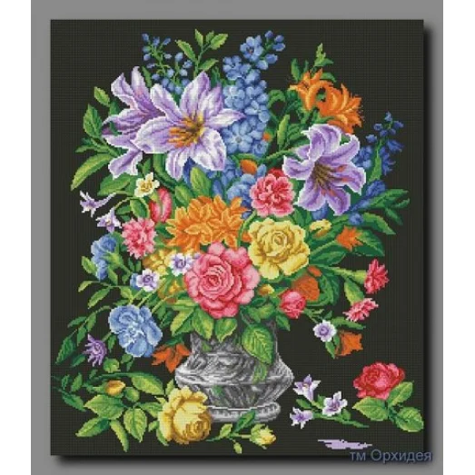 ОСП-38 Букет. Схема для вышивки бисером. Орхидея