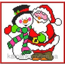 КТК-5009 Дед Мороз и Снеговик. Схема для вышивки бисером Каролинка