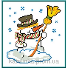 КТК-5010 Снеговик. Схема для вышивки бисером Каролинка