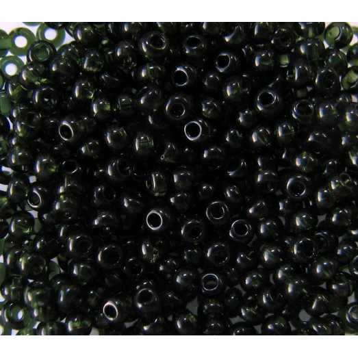 50290 Бисер прозрачный темно-зеленый (болотный)