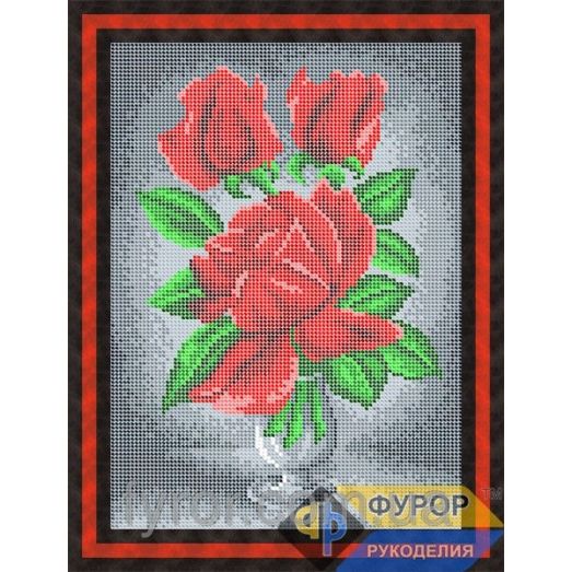 ФР-НБп4-078 Розы в бокале. Схема для вышивки бисером ТМ Фурор Рукоделия