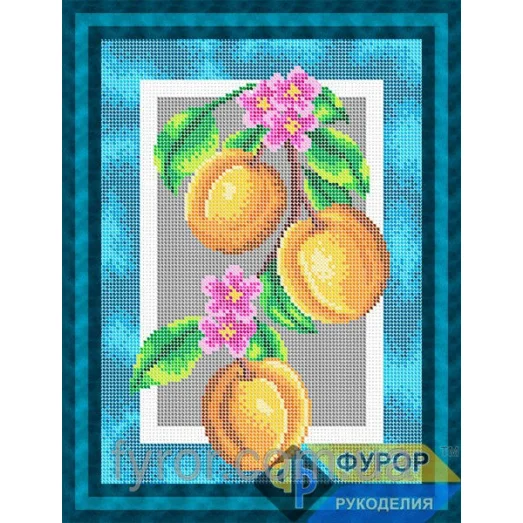 ФР-НБп4-080 Абрикосы на ветке. Схема для вышивки бисером ТМ Фурор Рукоделия