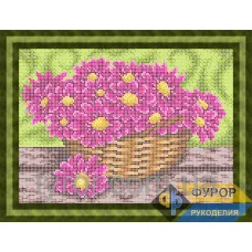ФР-НБп4-082-2 Астры в корзине. Схема для вышивки бисером ТМ Фурор Рукоделия