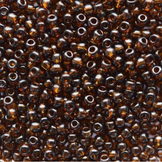 25014 Бисер Preciosa светло-сиреневый прозрачный с золотым прокрасом