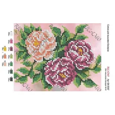 А5Н_027 БК-5067 Розы. Схема для вышивки бисером ТМ Virena 