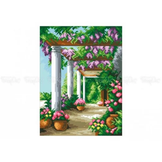 10-324 (30*40) Беседка. Схема для вышивки бисером Бисерок