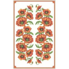 ФВЛ-032 Маки. Схема на водорастворимом флизелине. ТМ Княгиня Ольга