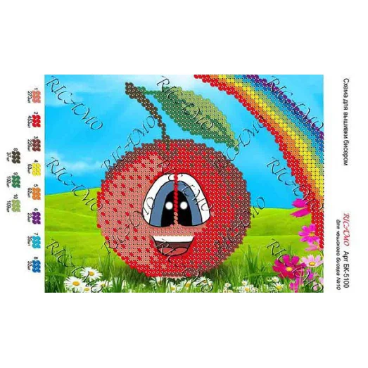 А5Н_196 БК-5100 Веселая вишня. Схема для вышивки бисером ТМ Virena