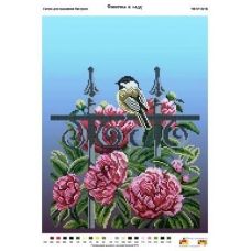 ЧВ-5113 Синичка в саду. Схема для вышивки бисером. Бисерок 