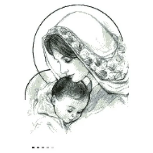 ЧВ-5150 Мадонна с младенцем. Схема для вышивки бисером. Бисерок