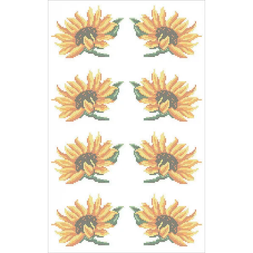 ФВЛ-112 Подсолнухи. Схема на водорастворимом флизелине. ТМ Княгиня Ольга