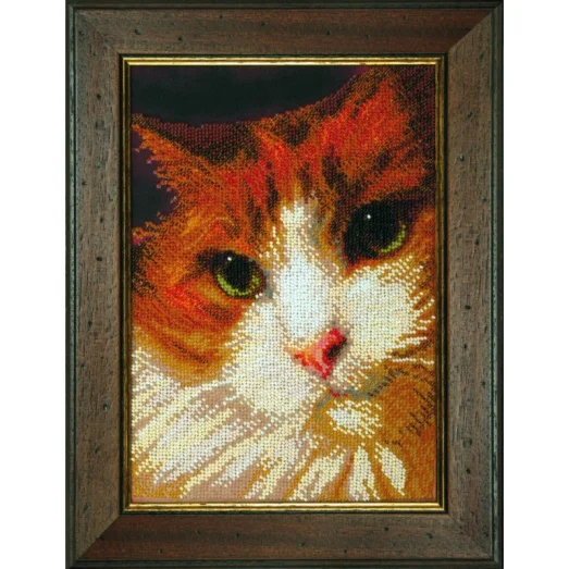 Б-733 Рыжит кот. Набор для вышивки бисером Чаривна Мить
