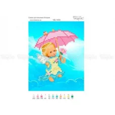 ЧВ-1400 Ангел с зонтиком. Схема для вышивки бисером Бисерок