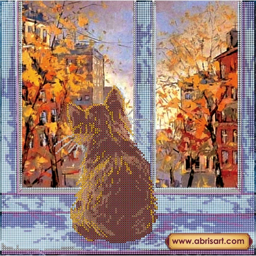 АС-131 Печаль светлая. Схема для вышивки бисером на холсте. АбрисАрт