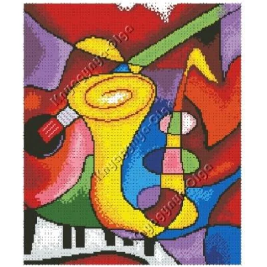 СКВ-066 Музыкальная абстракция. Схема для вышивки бисером. Княгиня Ольга