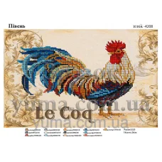 ЮМА-4208 Петух. Схема для вышивки бисером