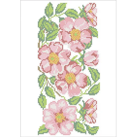 ФВС-108 Цветочный орнамент. Водорастворимый флизилин для вышивки. ТМ Княгиня Ольга