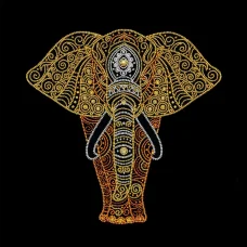 М-55015 Золотой слон. Набор для вышивки бисером ТМ Miniart Crafts