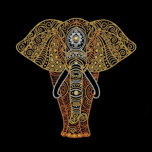 М-55015 Золотой слон. Набор для вышивки бисером ТМ Miniart Crafts