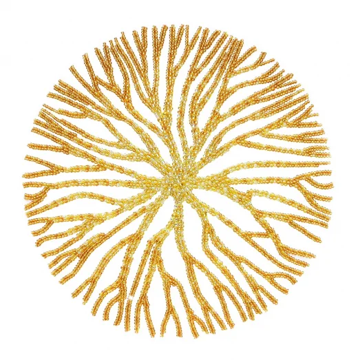 М-55025 Блестящее дерево (белый фон). Набор для вышивки бисером ТМ Miniart Crafts