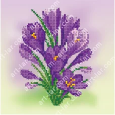 БИС-5517 Крокусы. Схема для вышивки бисером Арт Лар   	