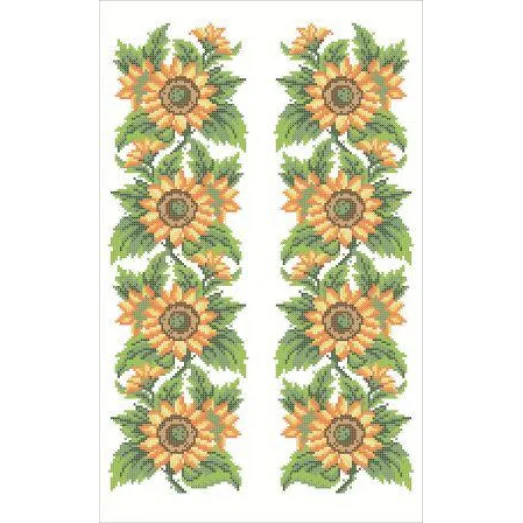 ФВЛ-036 Подсолнух. Схема на водорастворимом флизелине. ТМ Княгиня Ольга