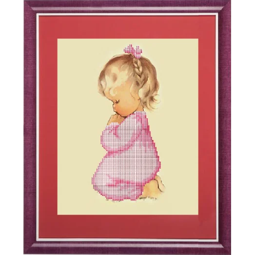 КС-098 Молитва девочки. Схема для вышивки бисером Славяночка