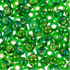 57159 Бисер Preciosa зелёный металлизированный радужный