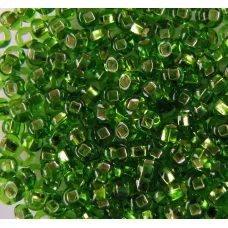 57430 / №480 Салатовый, серебряная серединка