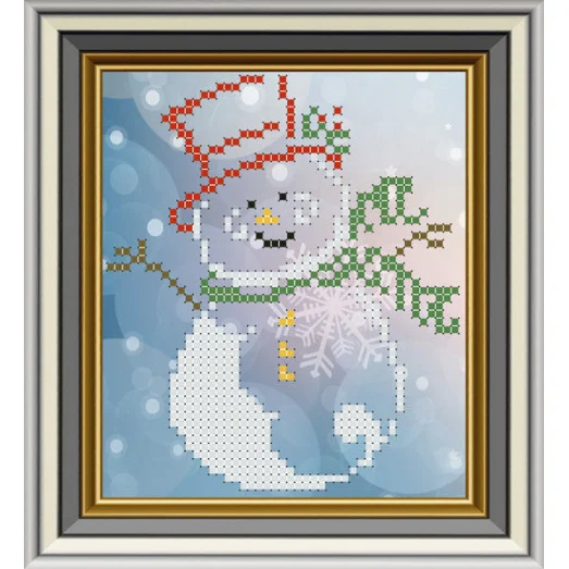 МЛ-25 Снеговик. Схема для вышивки бисером Княгиня Ольга